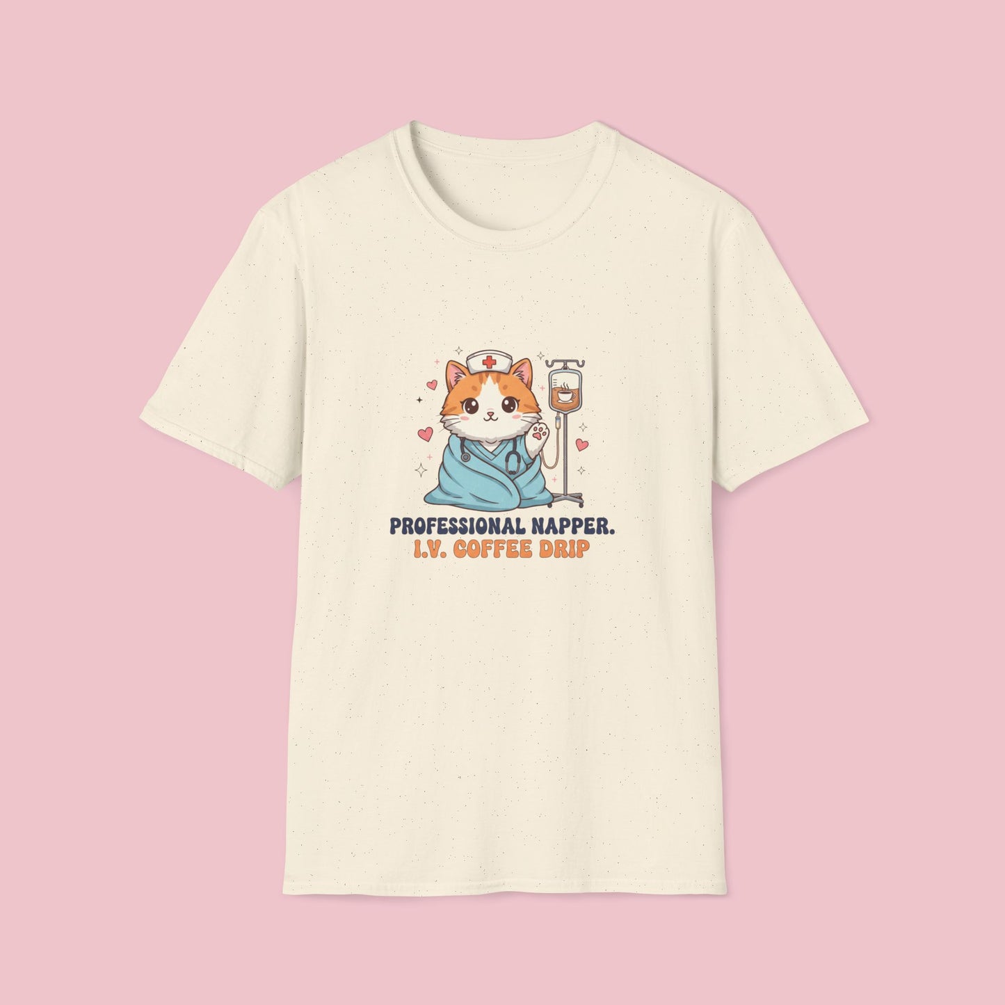 The Professional Napper Cat Nurse Tee - I.V. Coffee Edition