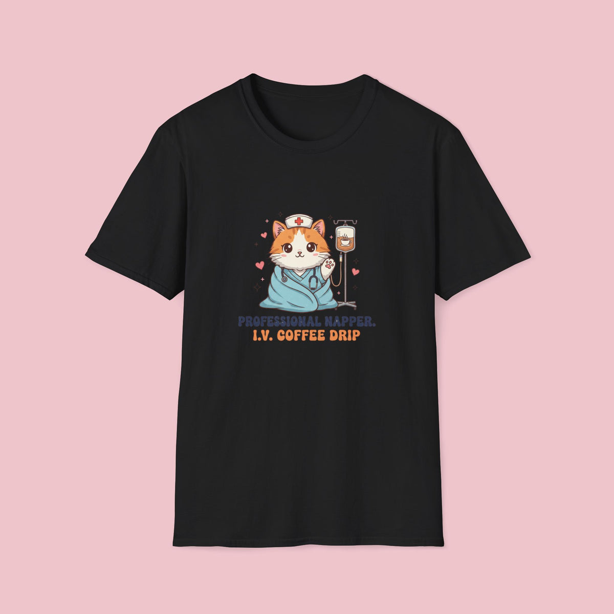 The Professional Napper Cat Nurse Tee - I.V. Coffee Edition